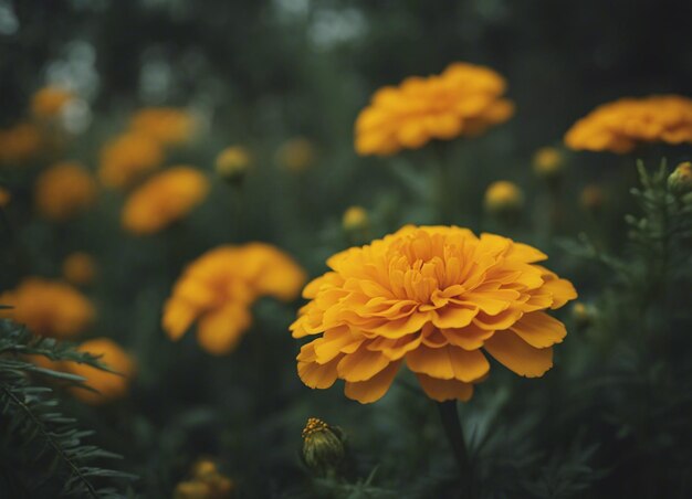 A fresh marigold flowers