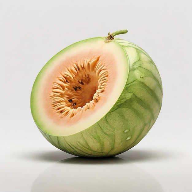 Fresh Melon on White Background