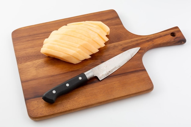 fresh melon on white background