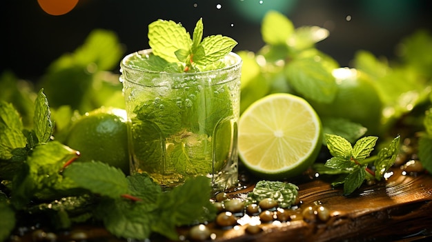 Fresh mint leaf adds a burst of green to summer cocktails