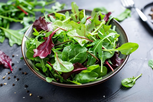 Fresh mixed leaf salad