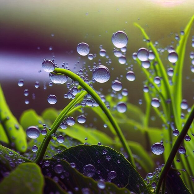 fresh morning dew wallpaper nature dew froth baghround nature ai Generated