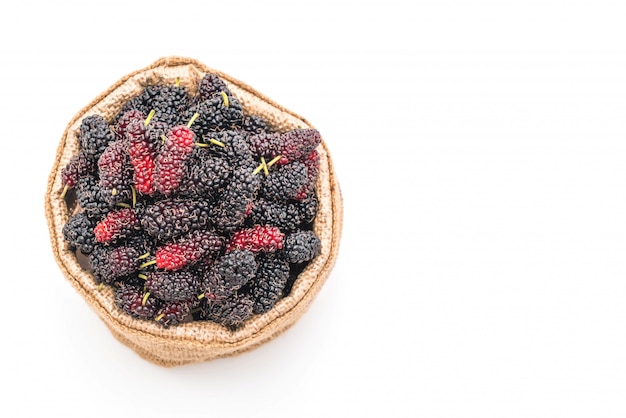 fresh mulberry isolated