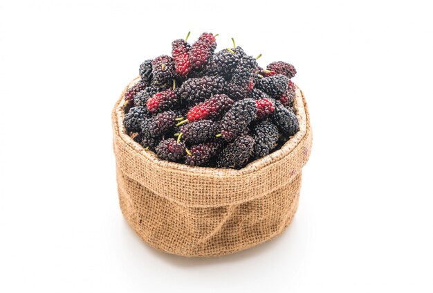 fresh mulberry isolated