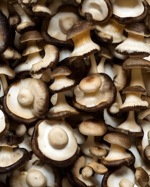 Fresh Mushrooms in Garden