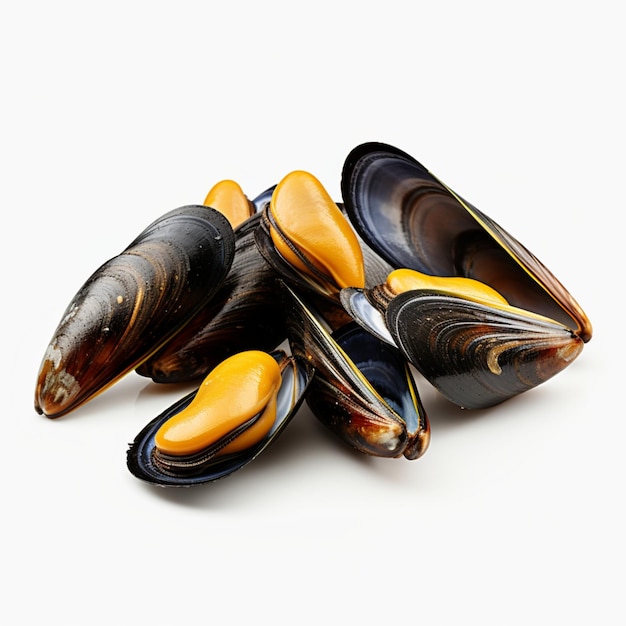 Fresh mussels isolated