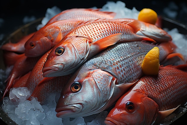 fresh ocean red fishseafood