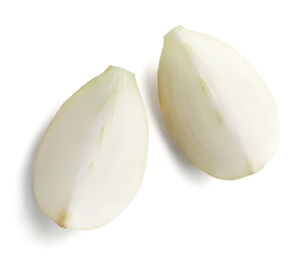 Fresh onion isolated on a white background