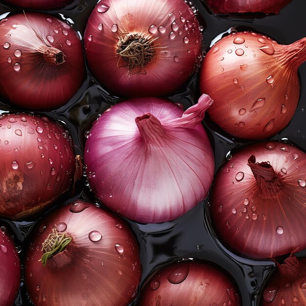 Fresh onion seamless background