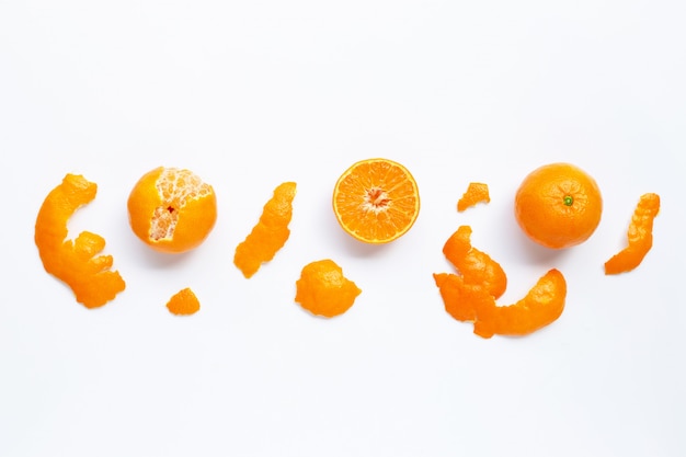 Fresh orange citrus fruit isolated 