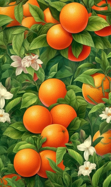 Fresh orange fruit flying in studio background restaurant and garden background