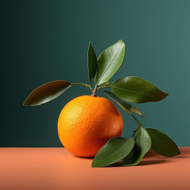 스튜디오 배경 레스토랑과 정원 배경에서 날아다니는 신선한 오렌지 과일