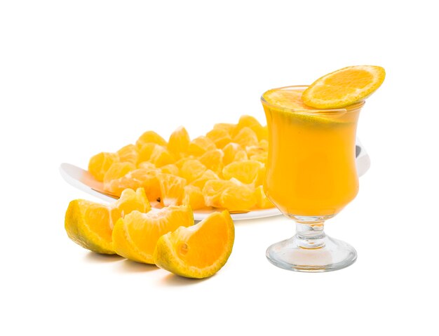 Fresh Orange Fruit Juice And Slices of Orange