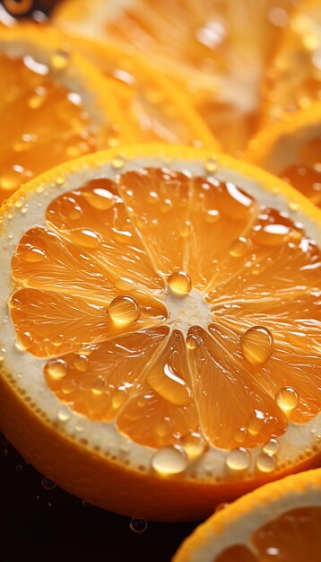 A fresh orange fruits photography with cinematic watersplash