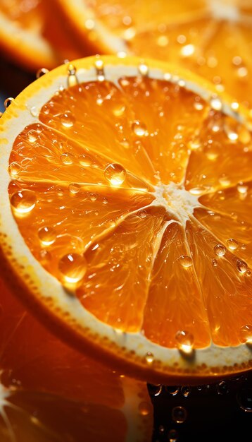 A fresh orange fruits photography with cinematic watersplash