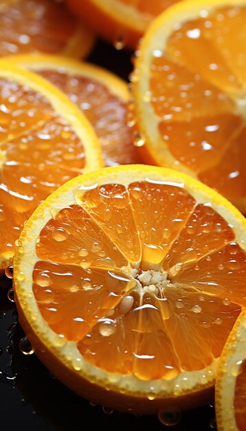 A fresh orange fruits photography with cinematic watersplash