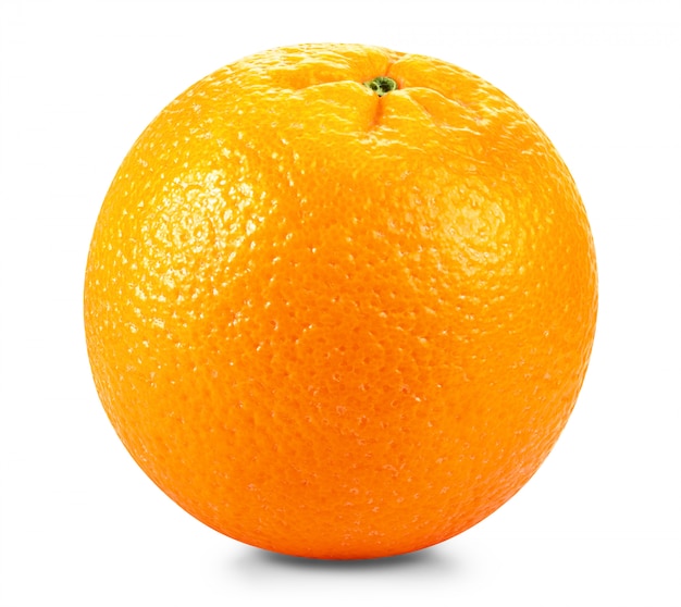 Fresh orange isolated on white