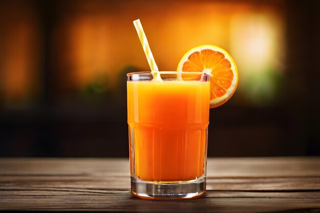 Fresh orange juice drink in table natural