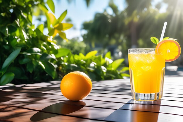 Fresh orange juice drink