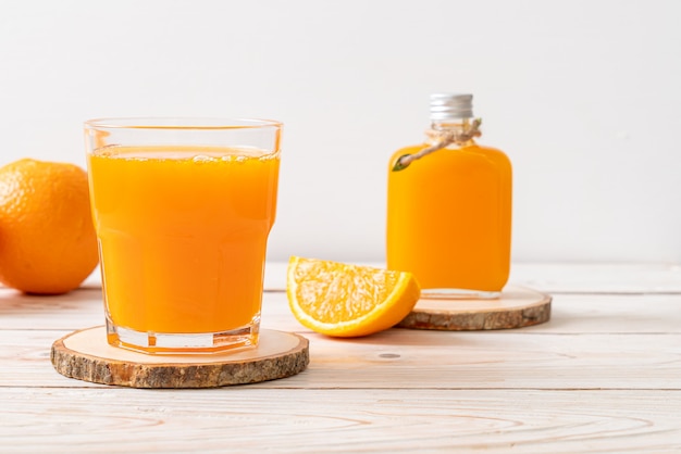 fresh orange juice glass