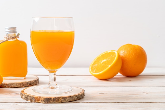 fresh orange juice glass