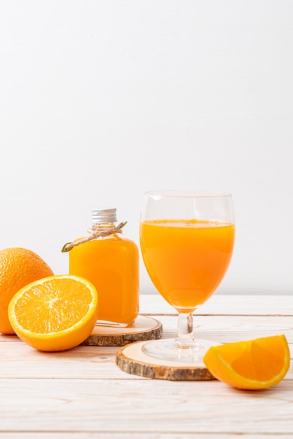 Photo fresh orange juice glass