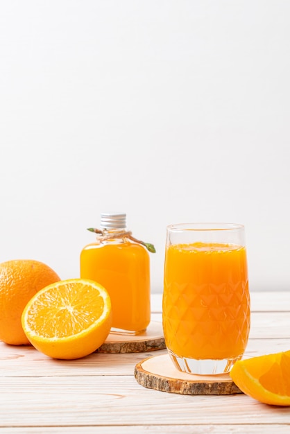 fresh orange juice glass