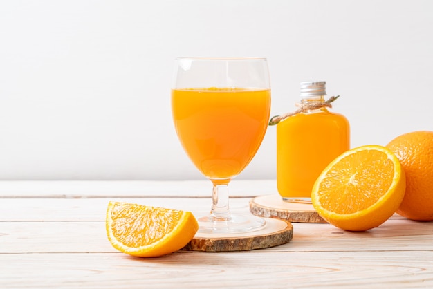 fresh orange juice glass