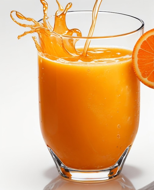 Fresh orange juice glass