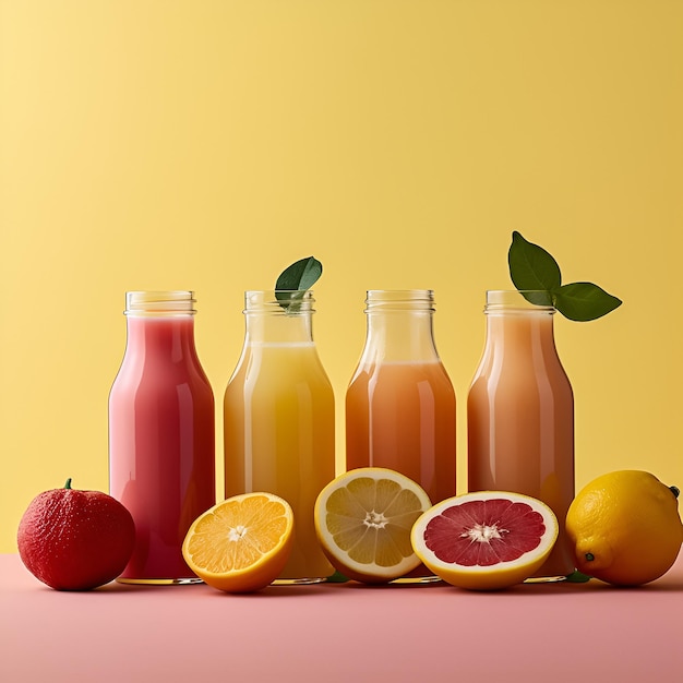 Photo fresh orange juice in a jar