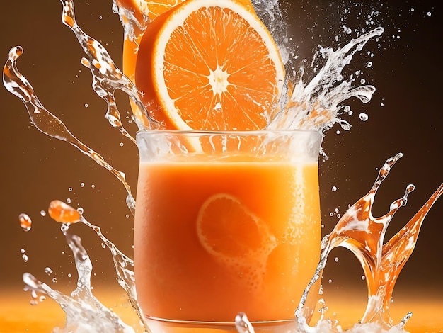 Fresh orange juice splash photos