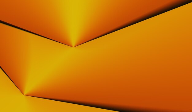 Fresh orange paper origami geometry abstract background