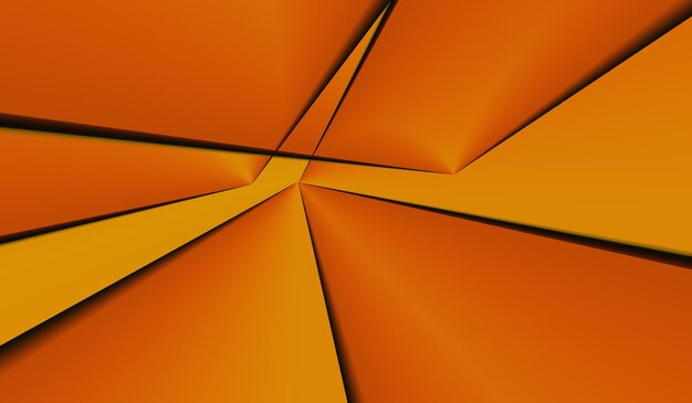 Fresh orange paper origami geometry abstract background