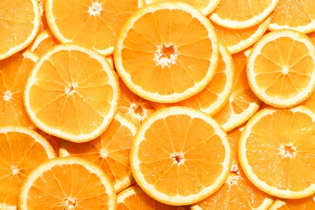 Фон ломтиков свежего апельсина Оранжевая текстура
