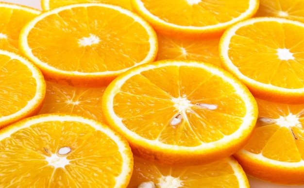 Fresh orange slices