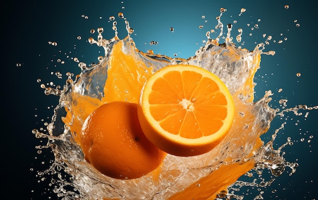 Fresh Orange and splash of water