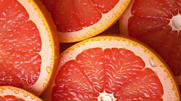 Photo fresh oranges and grapefruit slices