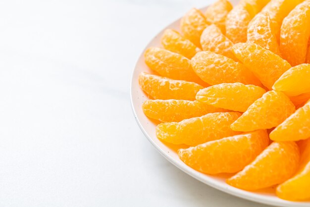 fresh oranges on plate