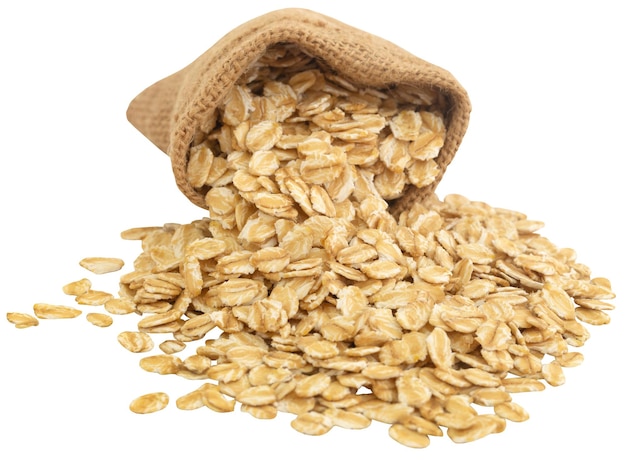 Fresh and organci whole oats closeup