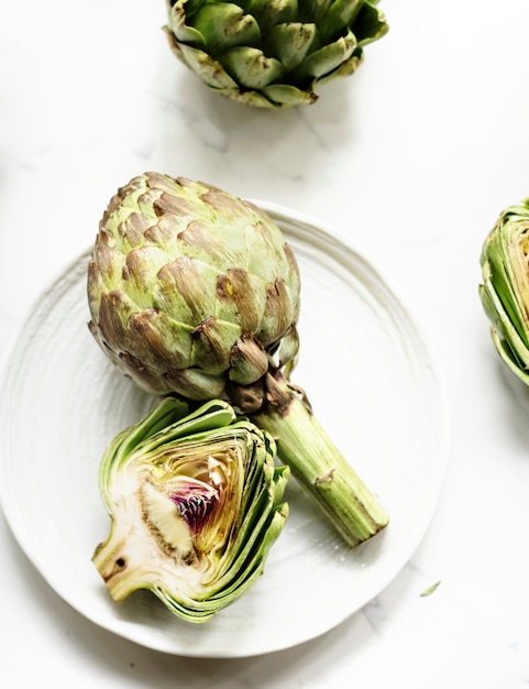 Fresh organic artichoke vegetable