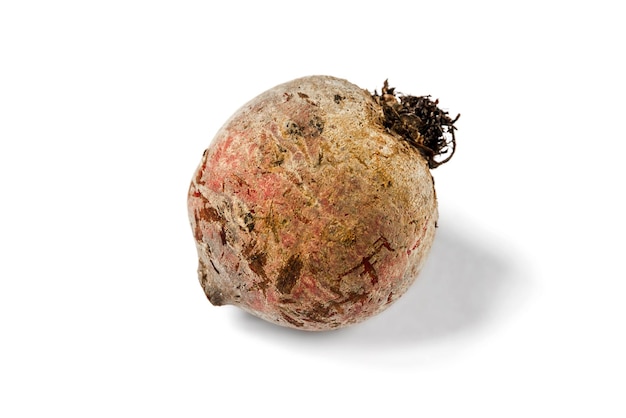 Fresh organic beetroot isolated on a white background