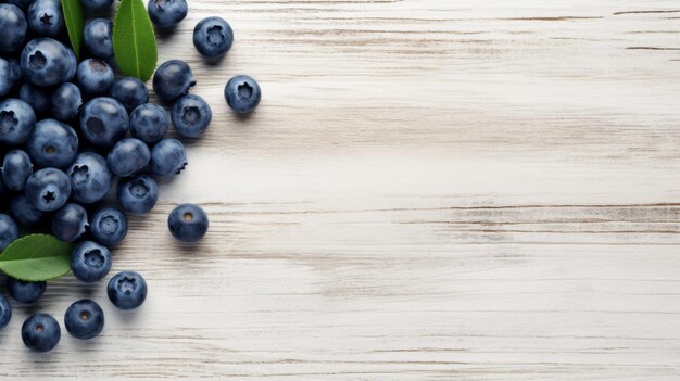 Fresh Organic Bilberry Berry Horizontal Background.