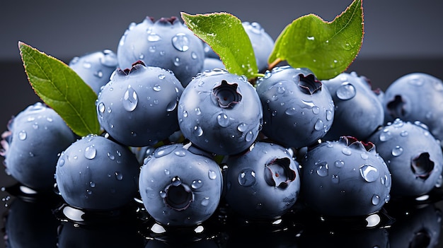 Fresh organic blueberry fruits