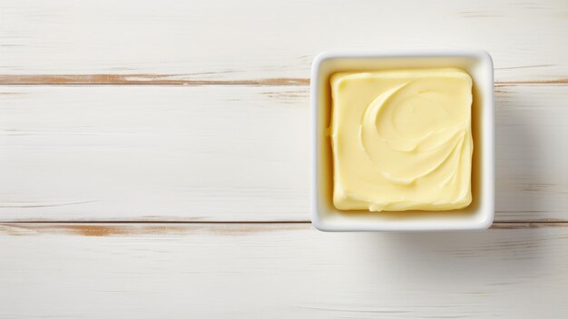 新鮮な有機バター乳製品の写実的な水平背景乳糖とタンパク質の豊富な食品 Ai 生成された背景と Copyspace クリーミーなバター乳製品