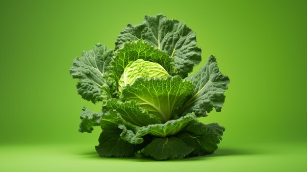 Fresh organic cabbage vegetable photorealistic horizontal illustration healthy vegetarian diet ai generated bright illustration with delicious juicy cabbage vegetable