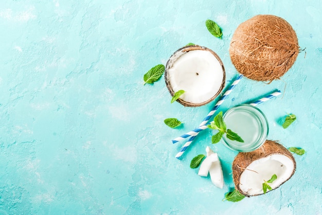 Fresh organic coconut water