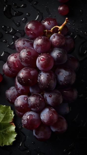 Fresh Organic Grape Fruit Vertical Background