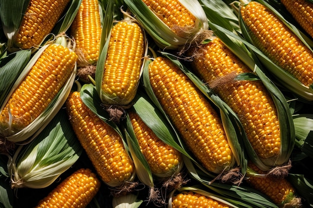 Fresh Organic Harvest corn Healthy Eating From the Farm