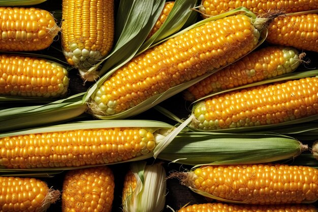 Fresh Organic Harvest corn Healthy Eating From the Farm