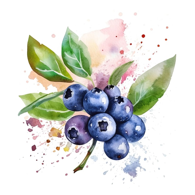 Fresh Organic Huckleberry Berry Square Background